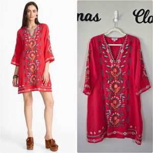 Johnny Was Marisol Embroidered Seamed Swing Dress Size XL